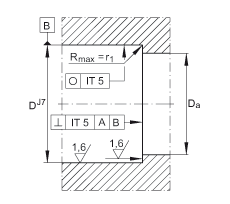 推力角接觸球軸承 ZKLN1034-2RS-PE, 增加公差，雙向，兩側唇密封