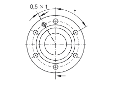 推力角接觸球軸承 ZKLF2068-2RS, 雙向，螺釘安裝，兩側唇密封