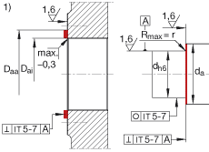 角接觸球軸承單元 ZKLR1547-2RS, 雙向，螺釘安裝，兩側唇密封