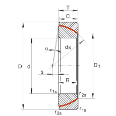 角接觸關節(jié)軸承 GE190-SW, 根據(jù) DIN ISO 12 240-2 標準，免維護