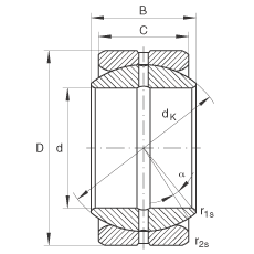 關節(jié)軸承 GE19-ZO, 根據 DIN ISO 12 240-1 標準，英制尺寸，需維護