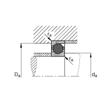 主軸軸承 HCB7040-E-T-P4S, 調節(jié)，成對或單元安裝，接觸角 α = 25°，陶瓷球，限制公差