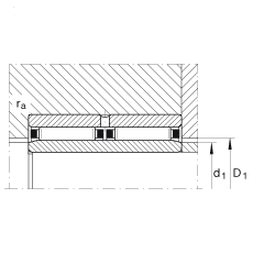 滾針軸承 NAO30X45X26-ZW-ASR1, 無擋邊，雙列