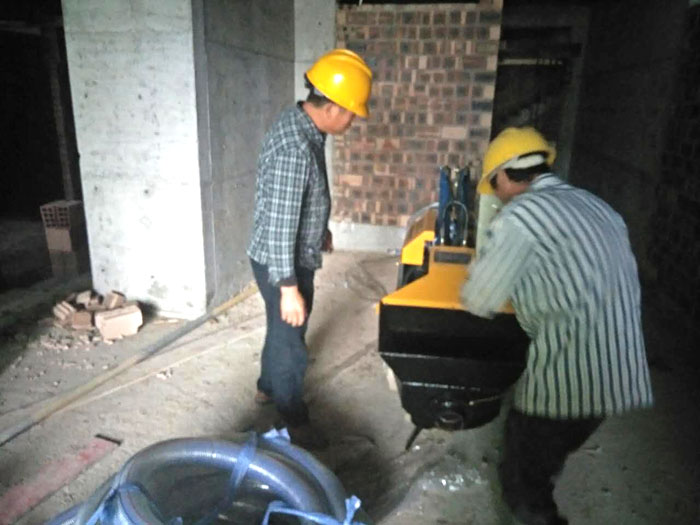 阜陽構造柱輸送泵施工現場