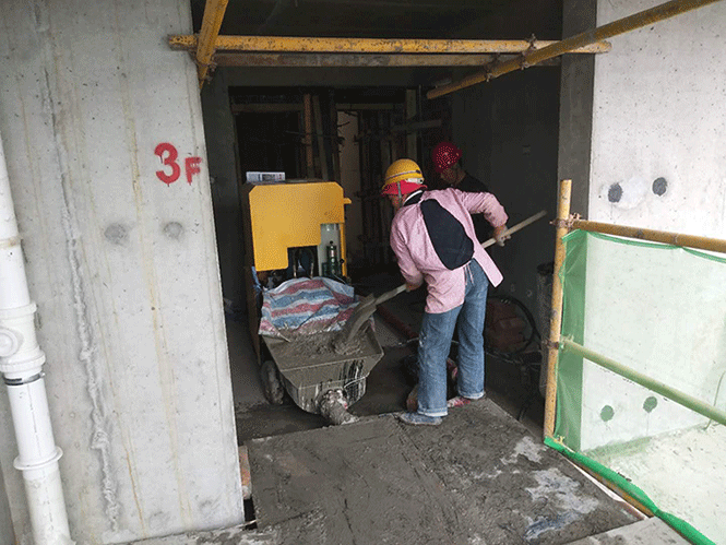 4月28日二次構造柱泵合作天風建設航天四院高層住宅項目